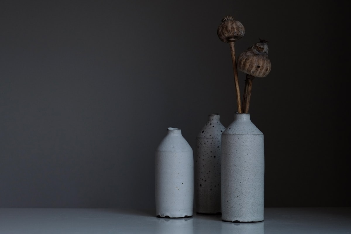 Handcrafted ceramic vases
