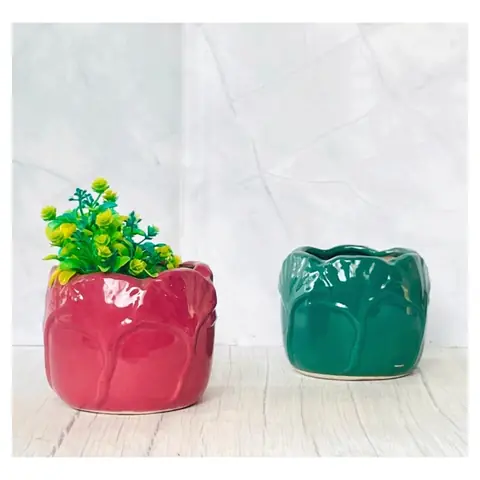 Tree Design Pot, Zimmerpflanzentopf — HV-IND-083, H 11,5 × D 12,5 cm