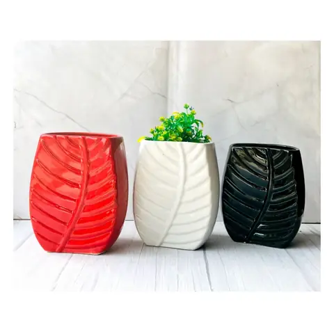 Big Leaf Pot, Zimmerpflanzentopf — HV-IND-100, H 23 × D 18 cm