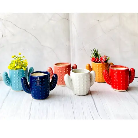 Cactus Pot, Zimmerpflanzentopf — HV-IND-109, H 10 × D 16,5 cm