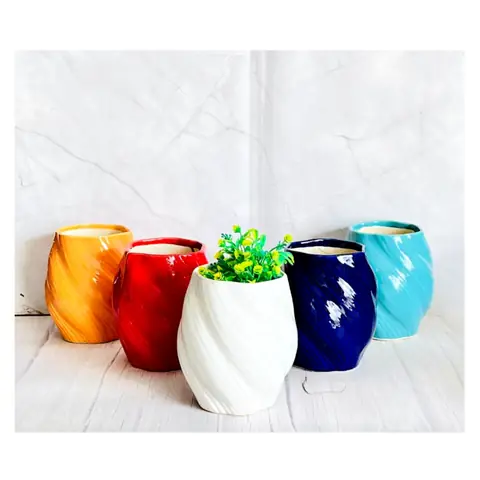 Lehar Pot, Zimmerpflanzentopf — HV-IND-126, H 19 × D 12,5 cm