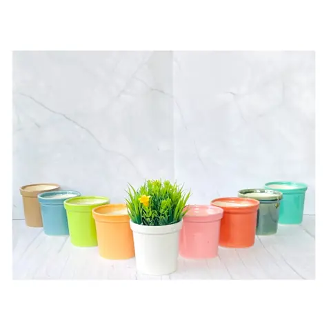 Colourful Ashwani, Zimmerpflanzentopf — HV-IND-140, H 10 × D 10 cm