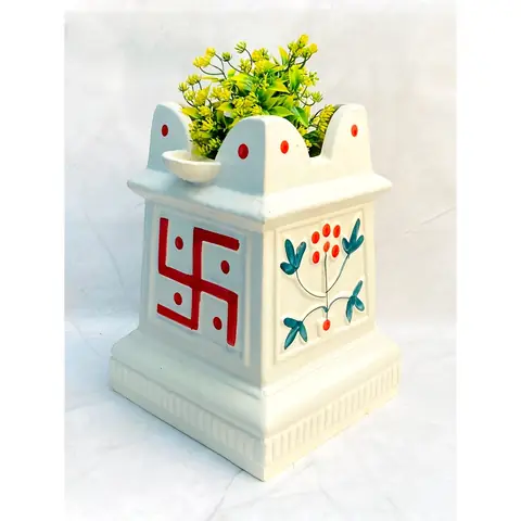 White XXXL Tulsi, Zimmerpflanzentopf — HV-IND-160, H 35,5 × D 25,5 cm