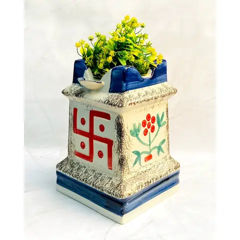 Painting Tulsi XL, Zimmerpflanzentopf — HV-IND-161, H 30,5 × D 20,5 cm