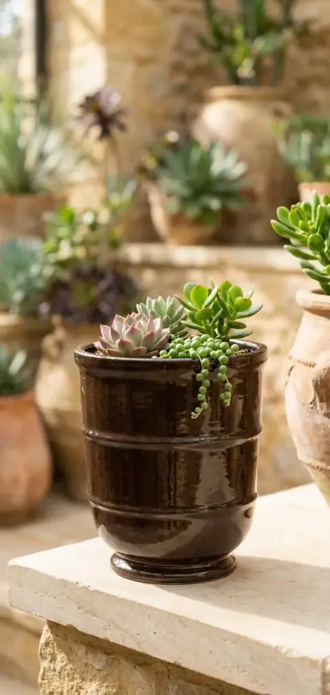 Outdoor planter — HV-OUT-013, H 40.5 × D 30.5 cm