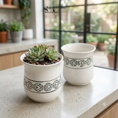 Outdoor planter — HV-OUT-014, H 30.5 × D 25.5 cm