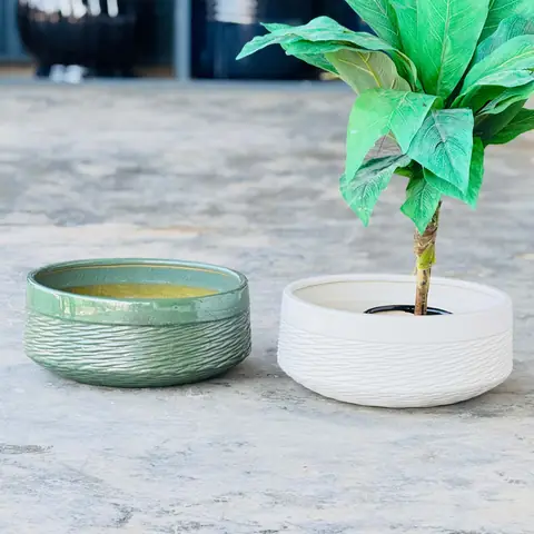 Outdoor planter Small, Outdoor planter — HV-OUT-049, H 23 × D 48.5 cm