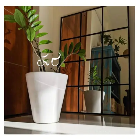 White XL Bucket, Outdoor planter — HV-OUT-128, H 30.5 × D 30.5 cm