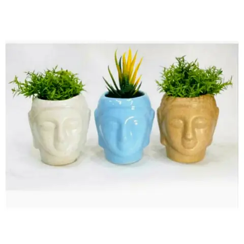 Small Buddha, Sculptural pot — HV-STA-025, H 10 × D 7.5 cm