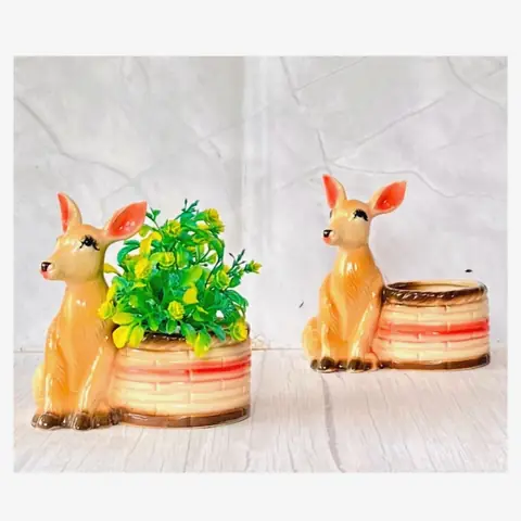 Deer Bucket Pot, Tierfigur-Topf — HV-ANI-015, H 15 × D 10 × L 18 cm