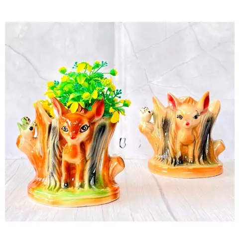 Queen Deer, Tierfigur-Topf — HV-ANI-016, H 15 × D 18 cm