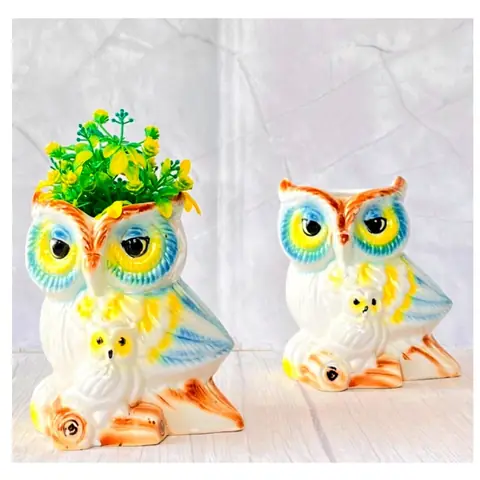 Owl Child Pot, Tierfigur-Topf — HV-ANI-017, H 19 × D 15 cm