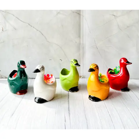 Baby Duck, Tierfigur-Topf — HV-ANI-021, H 15 × D 12,5 cm