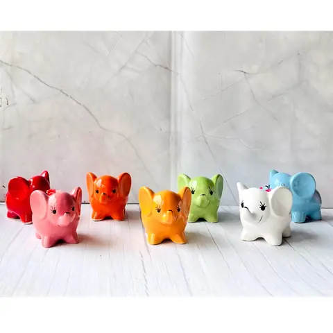 Baby Elephant, Tierfigur-Topf — HV-ANI-024, H 10 × D 15 cm