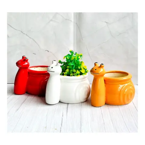 Snail Pot, Tierfigur-Topf — HV-ANI-028, H 18 × D 12,5 × L 18 cm