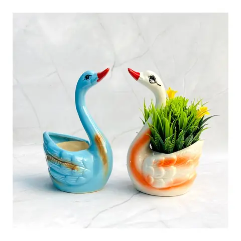 Small Duck, Tierfigur-Topf — HV-ANI-035, H 20,5 × D 12,5 cm