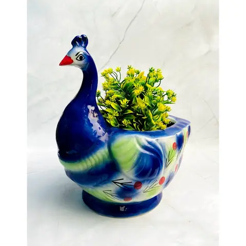 Peacock, Tierfigur-Topf — HV-ANI-038, H 33 × D 30,5 cm