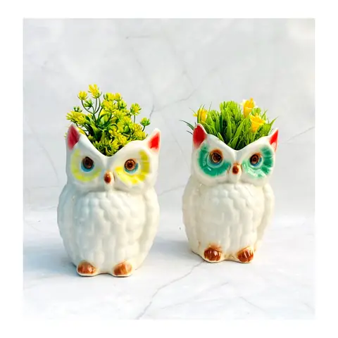 Owl, Tierfigur-Topf — HV-ANI-042, H 18 × D 10 cm