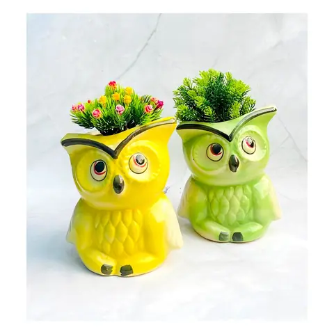 Turn Owl, Tierfigur-Topf — HV-ANI-043, H 16,5 × D 15 cm