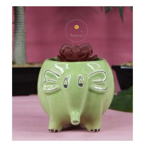 Front Elephant, Tierfigur-Topf — HV-ANI-044, H 12,5 × D 12,5 cm