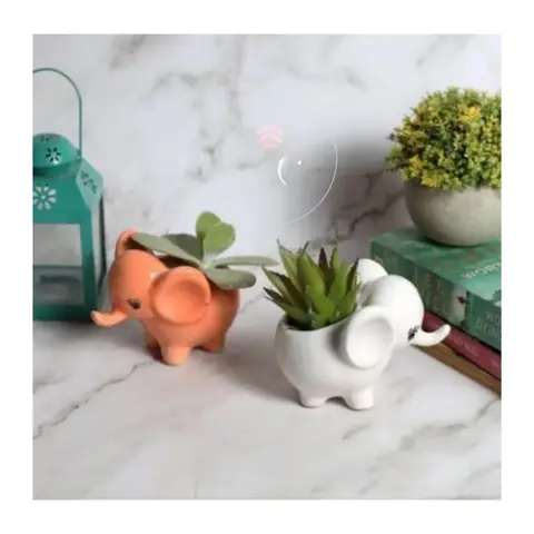 Baby Elephant, Tierfigur-Topf — HV-ANI-045, H 7,5 × D 9 cm