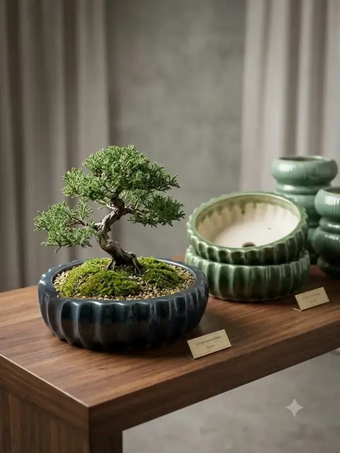 Big Bonsai, Bonsai planter — HV-BON-002, H 10 × D 35.5 cm
