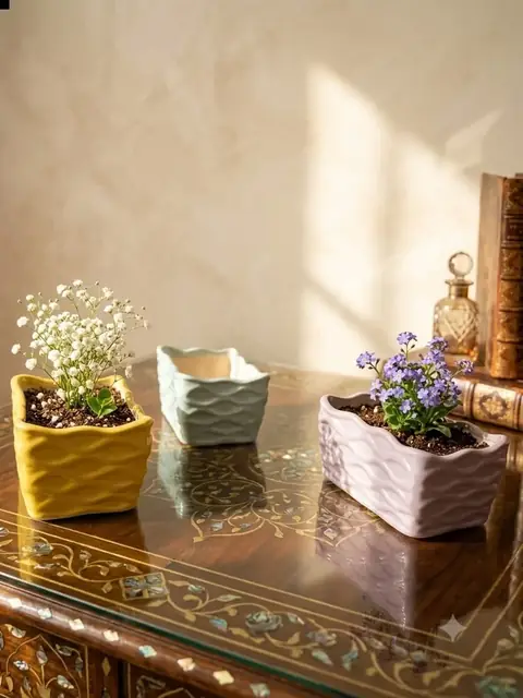 Bonsai planter — HV-BON-004, H 10 × D 21.5 cm