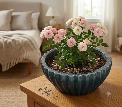 Bonsai planter — HV-BON-007, H 16.5 × D 38 cm