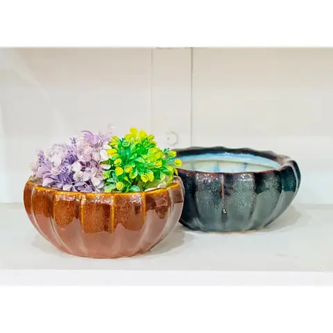 Bonsai planter — HV-BON-022, H 10 × D 23 cm
