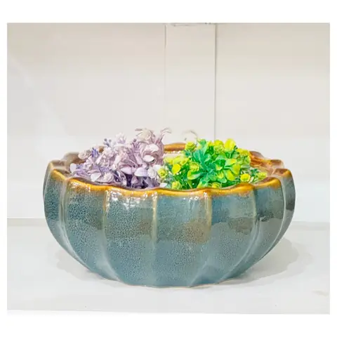 Bonsai planter — HV-BON-024, H 12.5 × D 28 cm