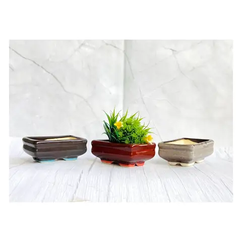Small Tray, Bonsai planter — HV-BON-028, H 6.5 × D 15 cm