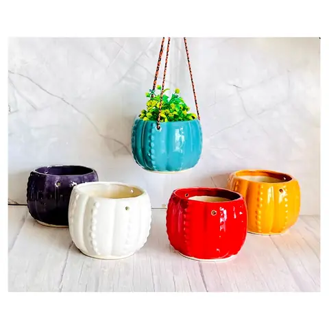 Dotted Bowl Hanging, Pot suspendu — HV-HNG-005, H 11,5 × D 15 cm