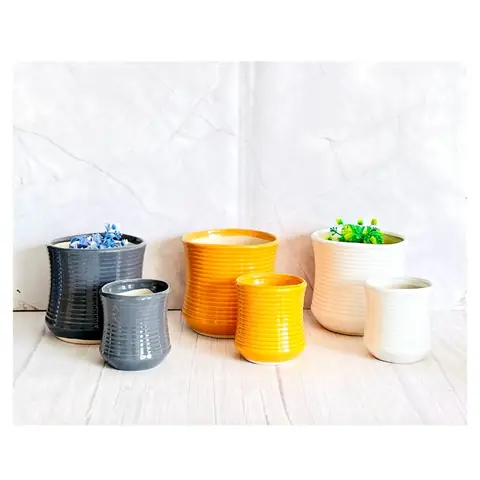 Ring Pot — 2-teilig, Topf-Set — HV-SET-058, H 15 × D 18 / H 12,5 × D 11,5 cm
