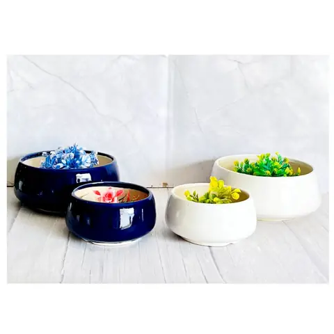Harla Bonsai — 2-teilig, Topf-Set — HV-SET-060, H 10 × D 23 / H 9 × D 15 cm