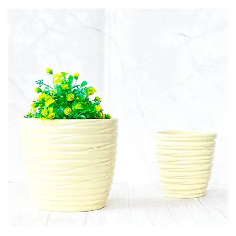 Rope Pot — 2-teilig, Topf-Set — HV-SET-062, H 16,5 × D 18 / H 12,5 × D 12,5 cm