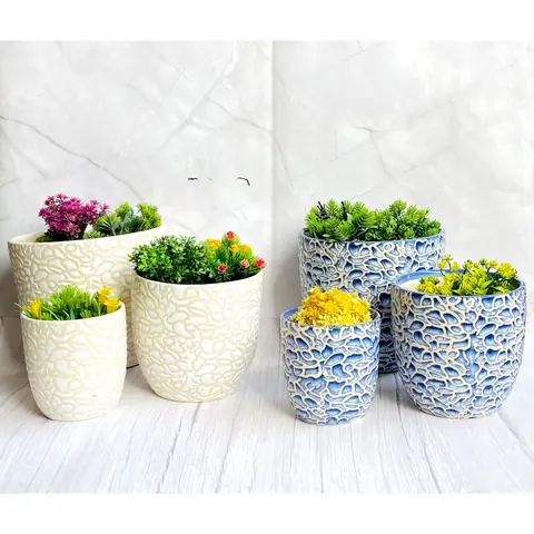 Round Pot — 3-teilig, Topf-Set — HV-SET-067, H 20,5 × D 23 / H 16,5 × D 16,5 / H 12,5 × D 12,5 cm