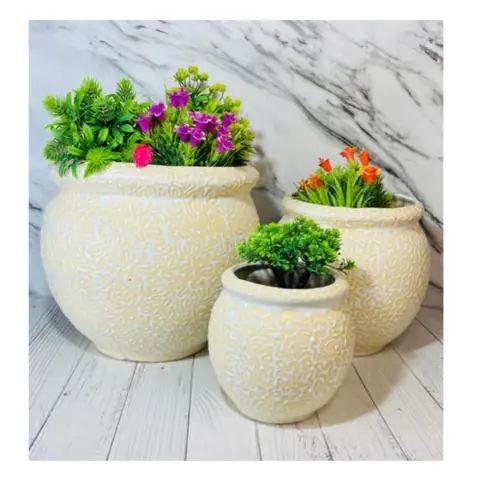 Ganda — 3-teilig, Topf-Set — HV-SET-077, H 25,5 × D 28 cm