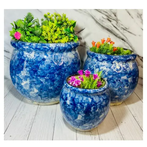 Transfer Ganda — 3-teilig, Topf-Set — HV-SET-078, H 25,5 × D 28 cm