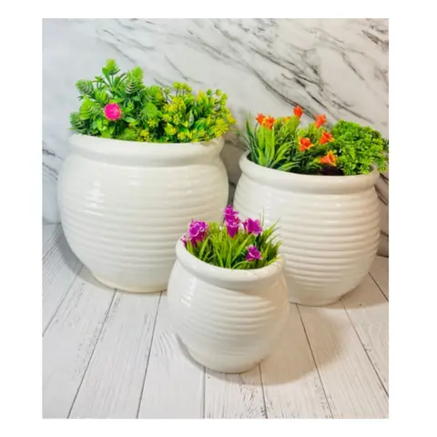 Ring Ganda — 3-teilig, Topf-Set — HV-SET-079, H 28 × D 28 cm