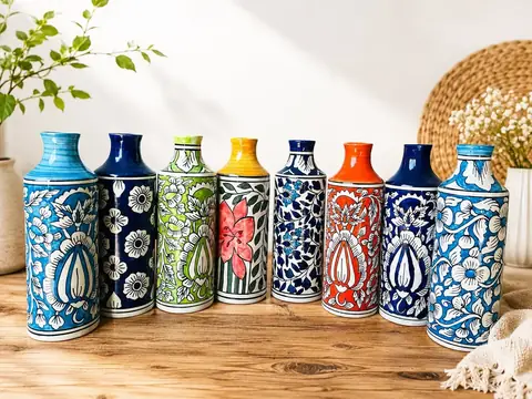 Decor vase — HV-VAS-002, H 26.5 × D 5 cm