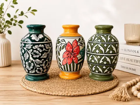 Decor vase — HV-VAS-005, H 20.5 × D 6.5 cm