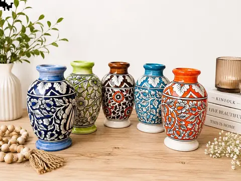 Decor vase — HV-VAS-006, H 26.5 × D 11.5 cm