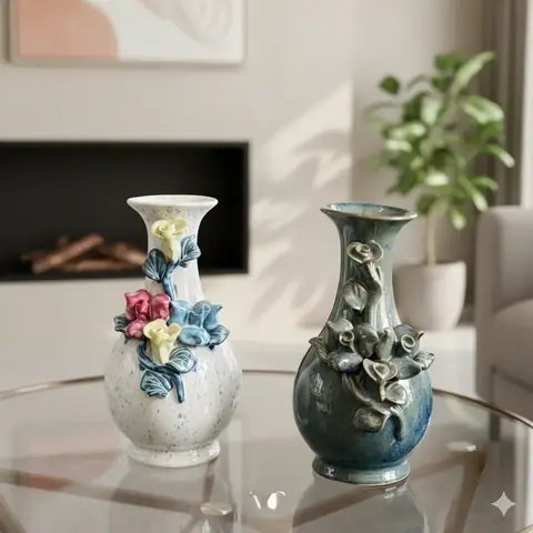 Decor vase — HV-VAS-014, H 18 × D 6.5 cm
