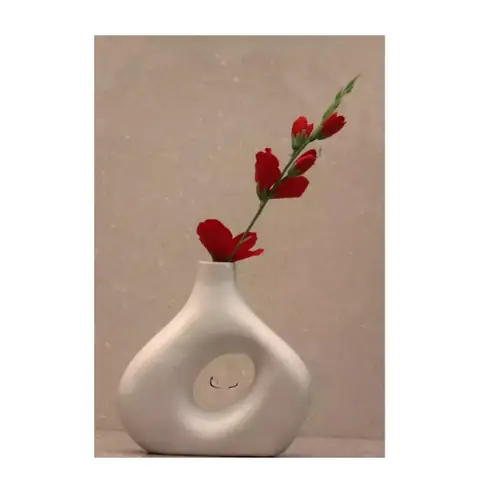 Ring Vase, Decor vase — HV-VAS-035, H 25.5 × D 5 cm
