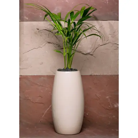 Medium Dholak, Decor vase — HV-VAS-053, H 30.5 × D 12.5 cm