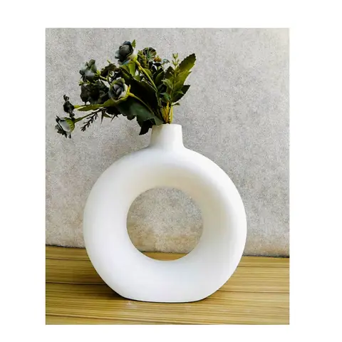 Big Ring Vase, Decor vase — HV-VAS-059, H 33 × D 5 cm
