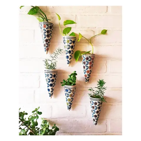 Wall Hanging Vase No. 3, Decor vase — HV-VAS-063, H 11.5 × D 6.5 cm