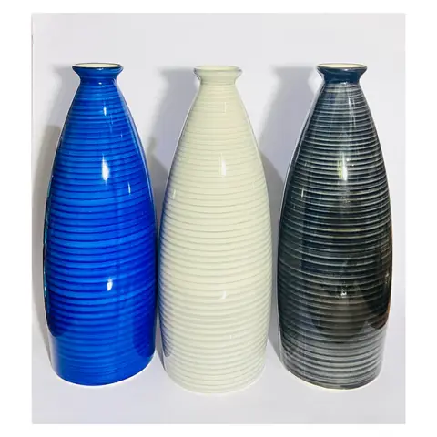 Painting Big Bottle Vase, Decor vase — HV-VAS-068, H 43 × D 5 cm
