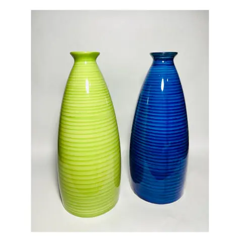 Painting Small Bottle Vase, Decor vase — HV-VAS-070, H 25.5 × D 5 cm